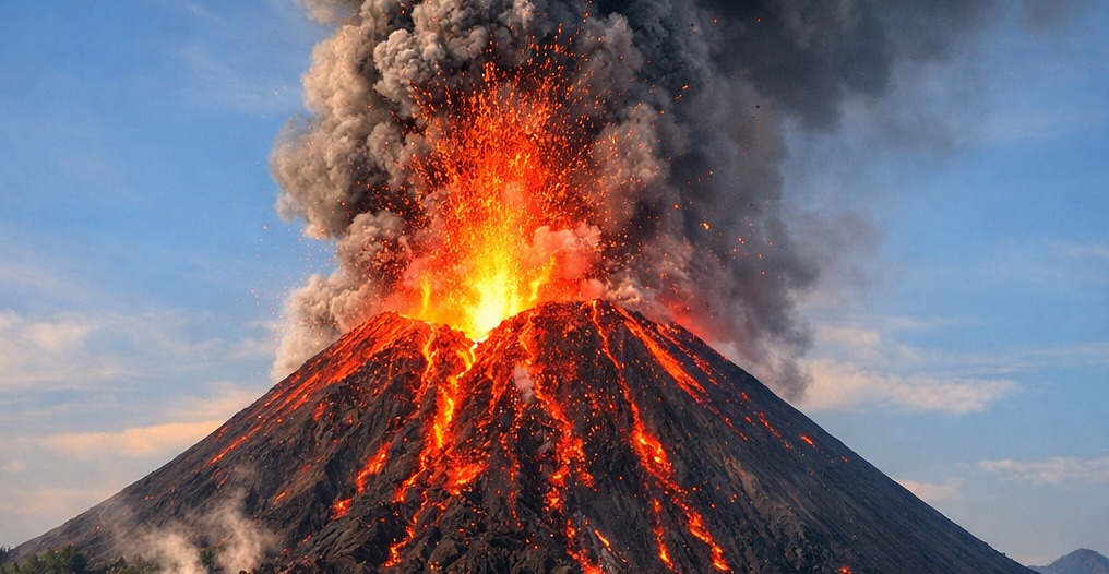 Gunung Meletus Dibuat Oleh Ai (2026)